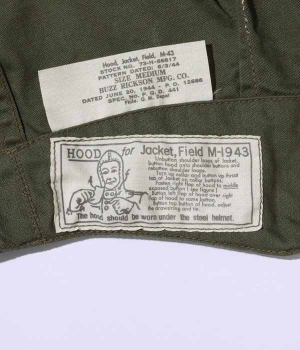 Lot No. BR15410 /  Type M-1943 BUZZ RICKSON MFG. CO.