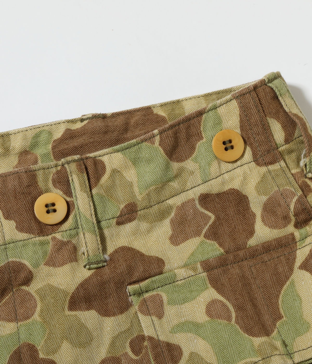 Lot No. BR52660 / TROUSERS, HERRINGBONE TWILL CAMOUFLAGE SHORTS