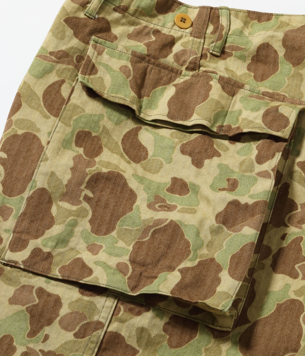 Lot No. BR52660 / TROUSERS, HERRINGBONE TWILL CAMOUFLAGE SHORTS