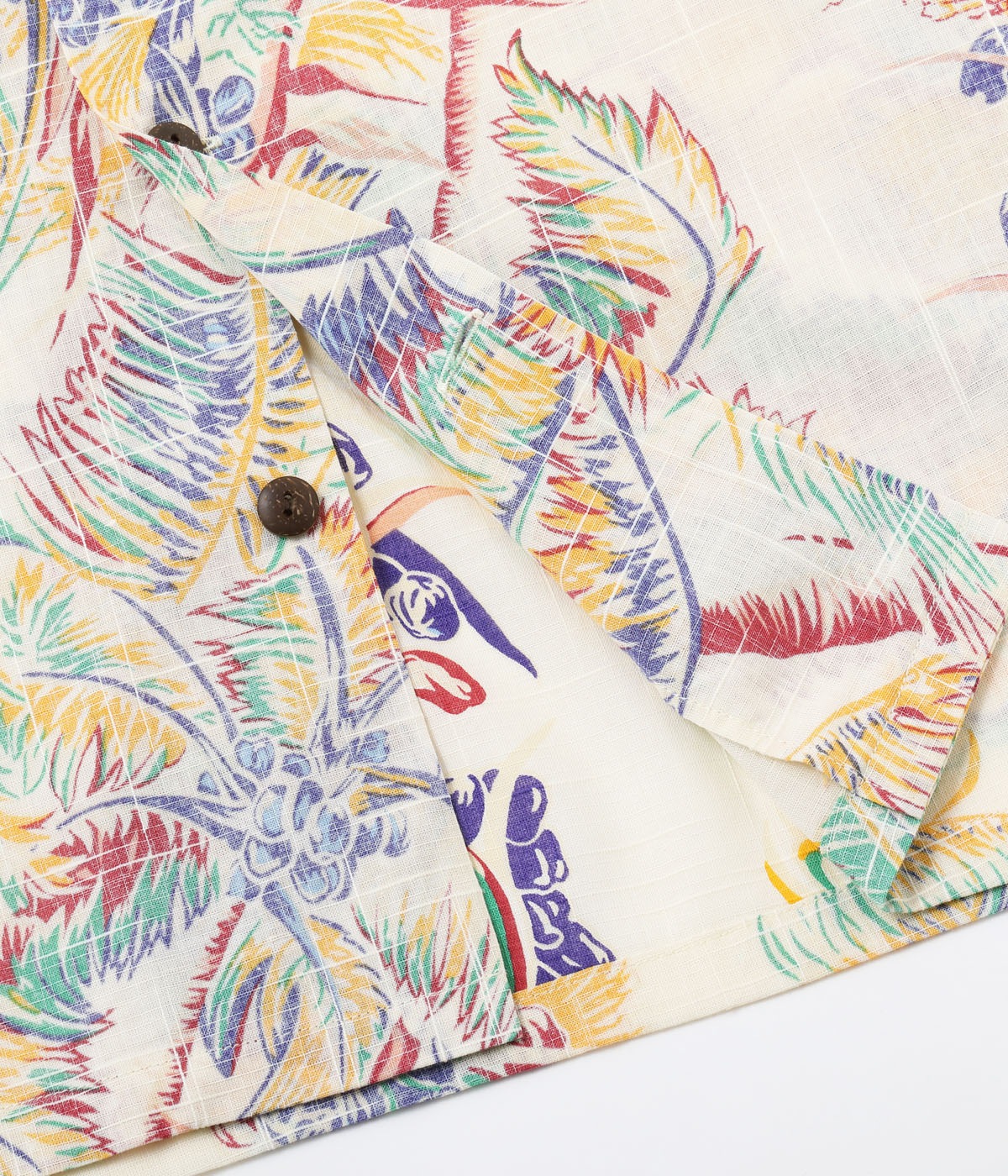 Lot No. SS39503 / COTTON LINEN SLUBYARN OPEN SHIRT ��COCO PALMS��