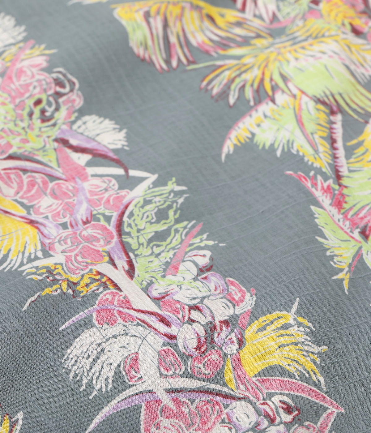 Lot No. SS39503 / COTTON LINEN SLUBYARN OPEN SHIRT ��COCO PALMS��