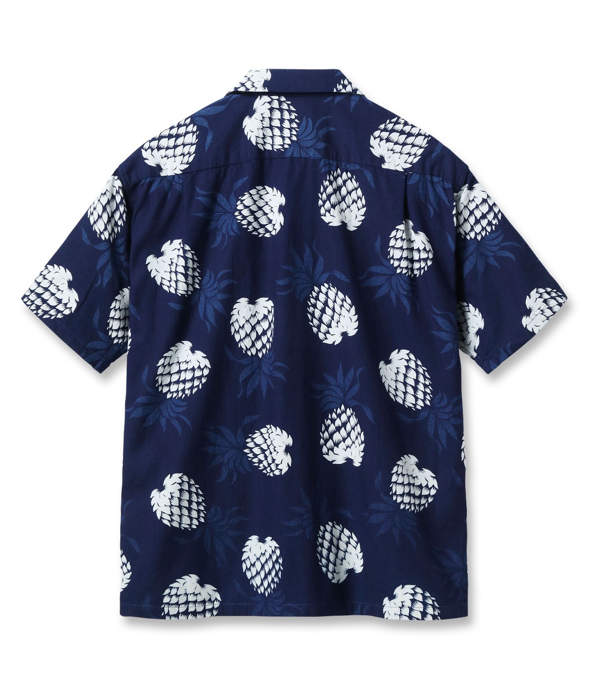 Lot No. DK39641 / DUKE KAHANAMOKU INDIGO COTTON HAWAIIAN SHIRT ��DUKE'S PINEAPPLE��