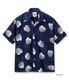 Lot No. DK39641 / DUKE KAHANAMOKU INDIGO COTTON HAWAIIAN SHIRT ��DUKE'S PINEAPPLE��