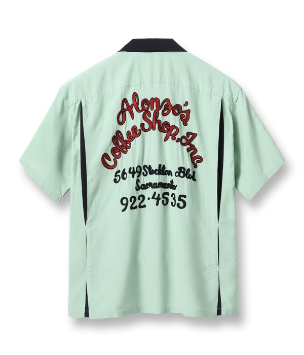 Lot No. SE39058 / RAYON BOWLING SHIRT ��ALONZO'S COFFEE SHOP INC.��