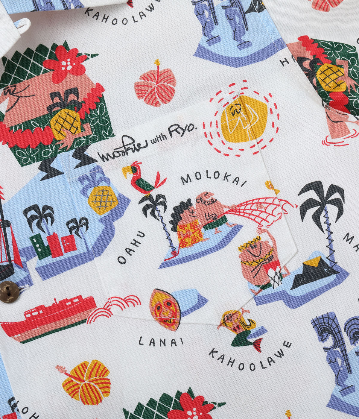 Lot No. SS39333 / COTTON �� LINEN HOPSACK OPEN SHIRT �ȥϥ磻�عԤ������� by ������ʿ with MOOKIE