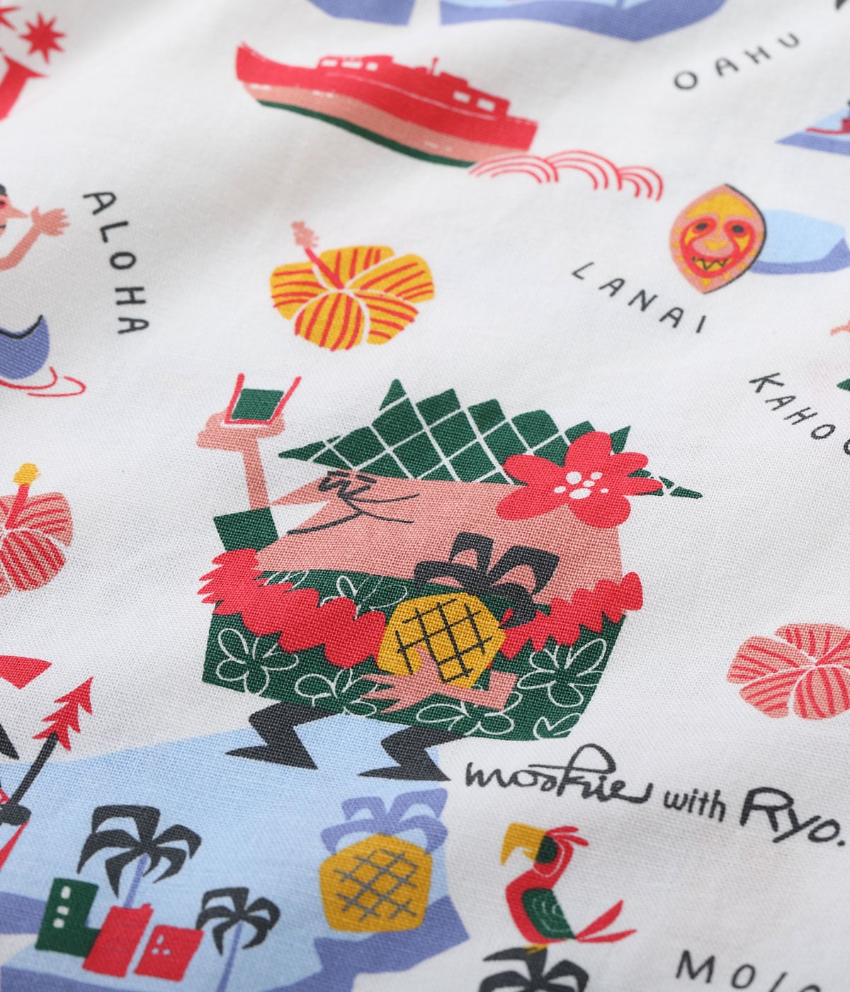 Lot No. SS39333 / COTTON �� LINEN HOPSACK OPEN SHIRT �ȥϥ磻�عԤ������� by ������ʿ with MOOKIE