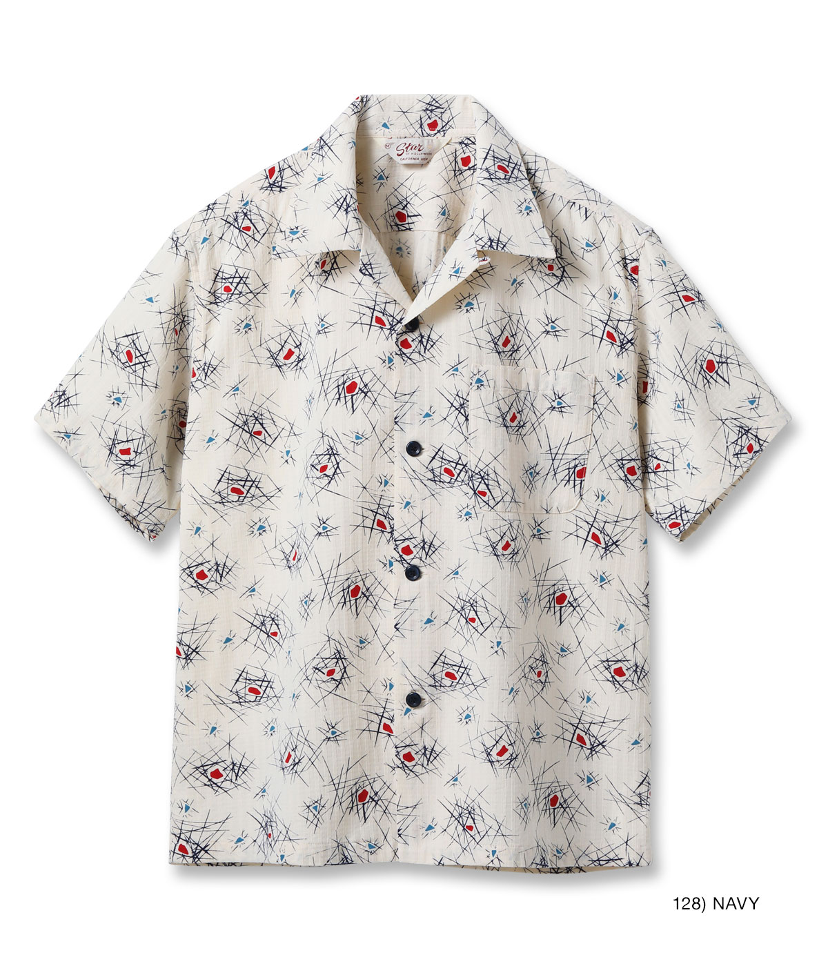Lot No. SH39715 / DOBBY COTTON OPEN SHIRT “ATOMIC” - STAR OF