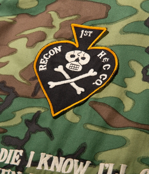 Lot No. TT14691-198 / Late 1960s Style Woodland Camouflage Vietnam Jacket ��1st RECON H&C CO.��