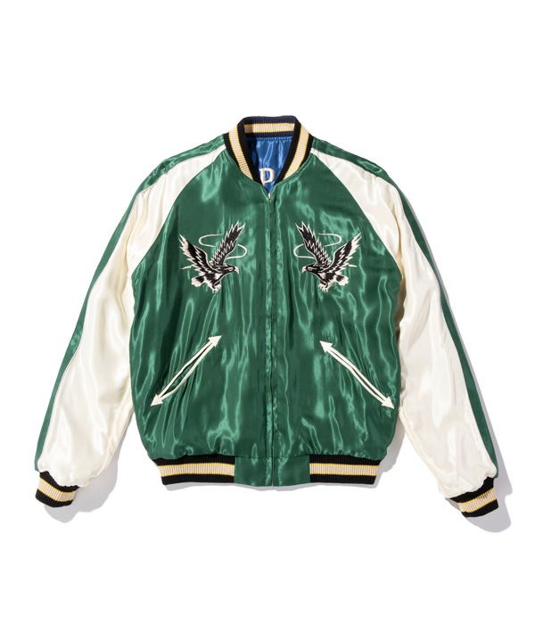 Lot No. TT14813-125 / Mid 1950s Style Acetate Souvenir Jacket ��DRAGON�� �� ��BLACK EAGLE��