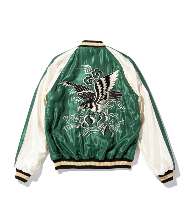 Lot No. TT14813-125 / Mid 1950s Style Acetate Souvenir Jacket ��DRAGON�� �� ��BLACK EAGLE��