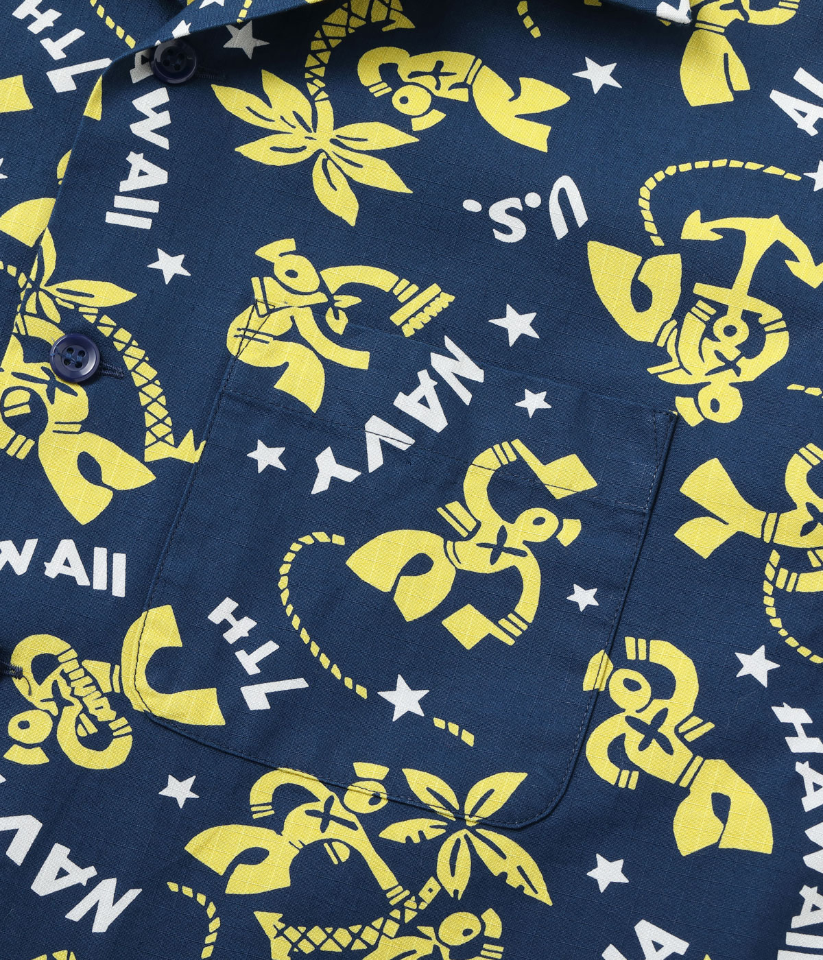 Lot No. SS39280 / COTTON RIPSTOP OPEN SHIRT SAILOR MOKU STARS