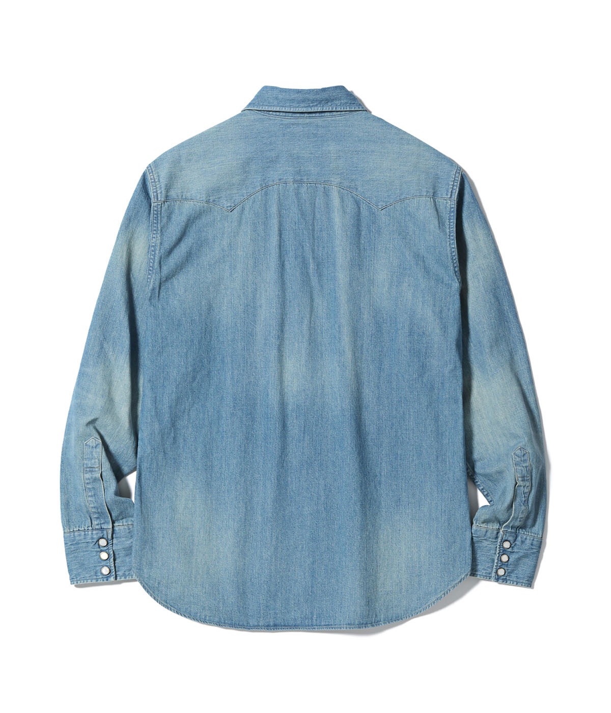 Lot No. SC29684 / BLUE DENIM WESTERN SHIRT AGED MODEL
