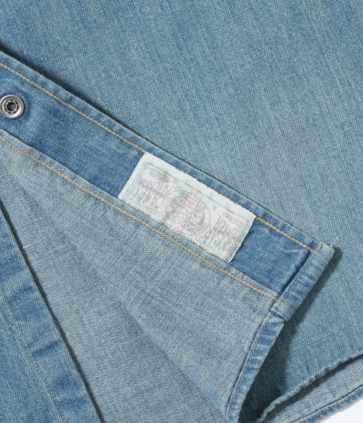 Lot No. SC29684 / BLUE DENIM WESTERN SHIRT AGED MODEL
