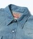 Lot No. SC29684 / BLUE DENIM WESTERN SHIRT AGED MODEL