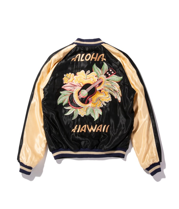 Lot No. TT14813-128 / Mid 1950s Style Acetate Souvenir Jacket KING KAMEHAMEHA  UKULELE