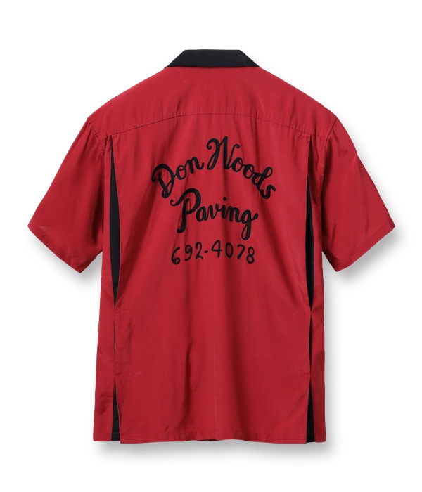 Lot No. SE38837 / RAYON BOWLING SHIRT ��DON WOODS PAVING��