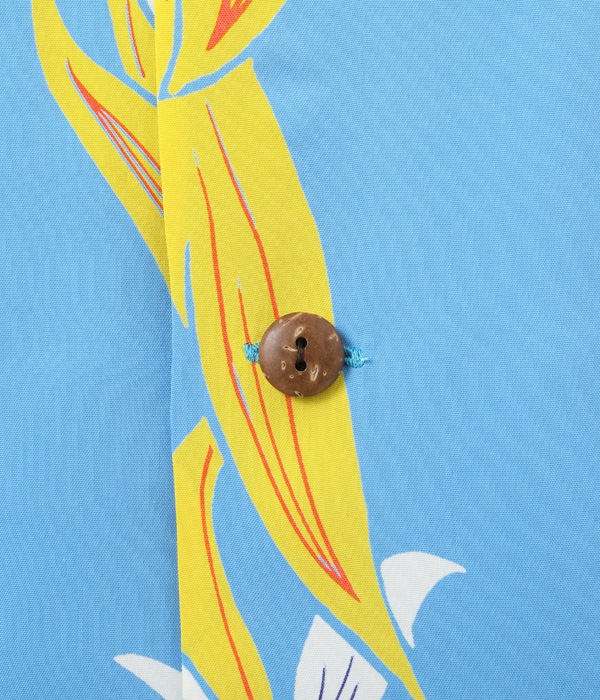 Lot No. SS39024 / RAYON HAWAIIAN SHIRT BLOOMS OF TORCH FLOWER