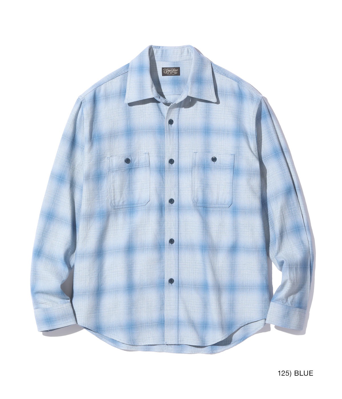 Lot No. SC29294 / INDIGO OMBRE CHECK WORK SHIRT