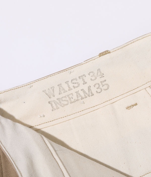 2025ǯ77 / Lot No. M43036 / EARLY MILITARY CHINOS 1942 MODEL (ONE WASH)