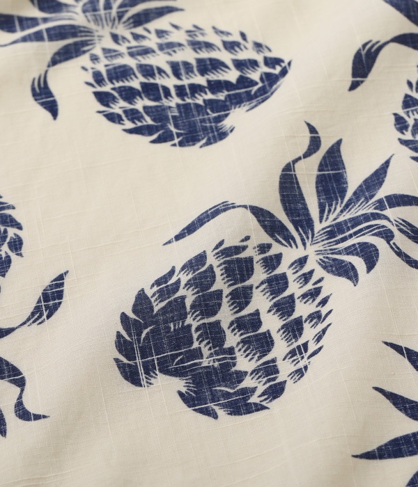 Lot No. DK39092 / DUKE KAHANAMOKU COTTON / LINEN HAWAIIAN SHIRT ��DUKE'S PINEAPPLE��