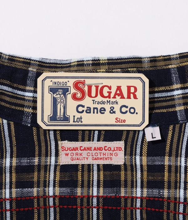 Lot No. SC29183 / FICTION ROMANCE 7.1oz. INDIGO CHECK WORK SHIRT