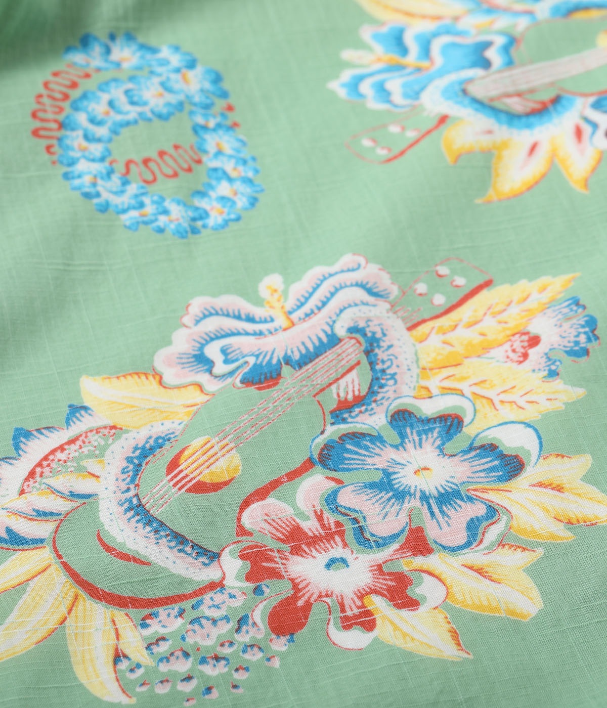 Lot No. SS39283 / COTTON  LINEN OPEN SHIRT MACINTOSH UKULELE