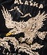 Lot No. TT14892-119 / Late 1950s Style Acetate Souvenir Jacket ��ALASKAN EAGLE�� �� ��MOOSE��