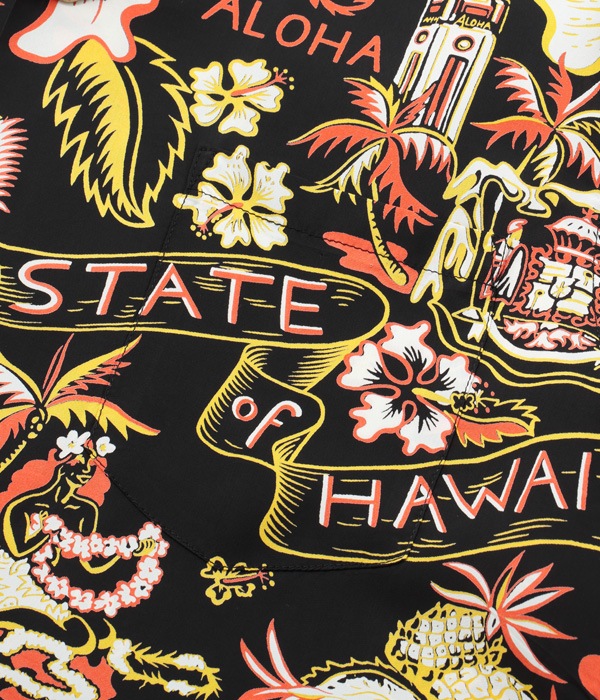 Lot No. SS38792 / RAYON HAWAIIAN SHIRT ��STATE OF HAWAII��