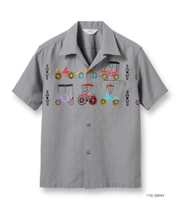 Lot No. SH38886 / DOBBY COTTON OPEN SHIRT CLASSIC CARS