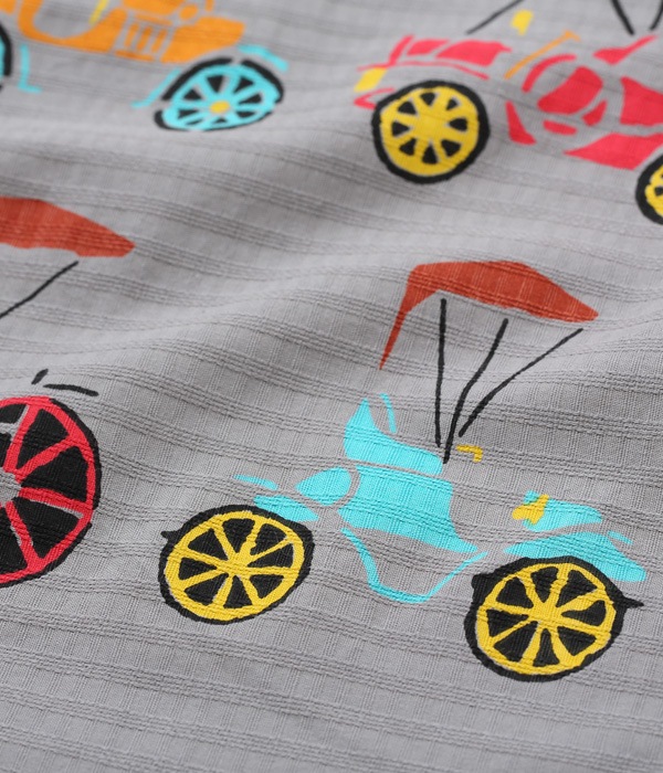 Lot No. SH38886 / DOBBY COTTON OPEN SHIRT CLASSIC CARS