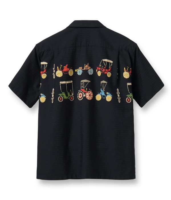 Lot No. SH38886 / DOBBY COTTON OPEN SHIRT CLASSIC CARS