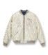 Lot No. TT15391-125 / Early 1950s Style Acetate Quilted Souvenir Jacket DUELLING DRAGONS  WHITE TIGER