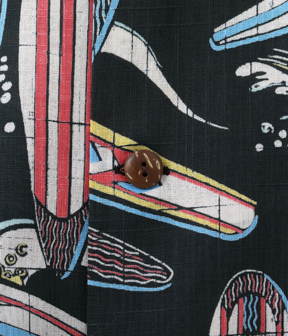 Lot No. SS39284 / COTTON  LINEN OPEN SHIRT SURFBOARDS