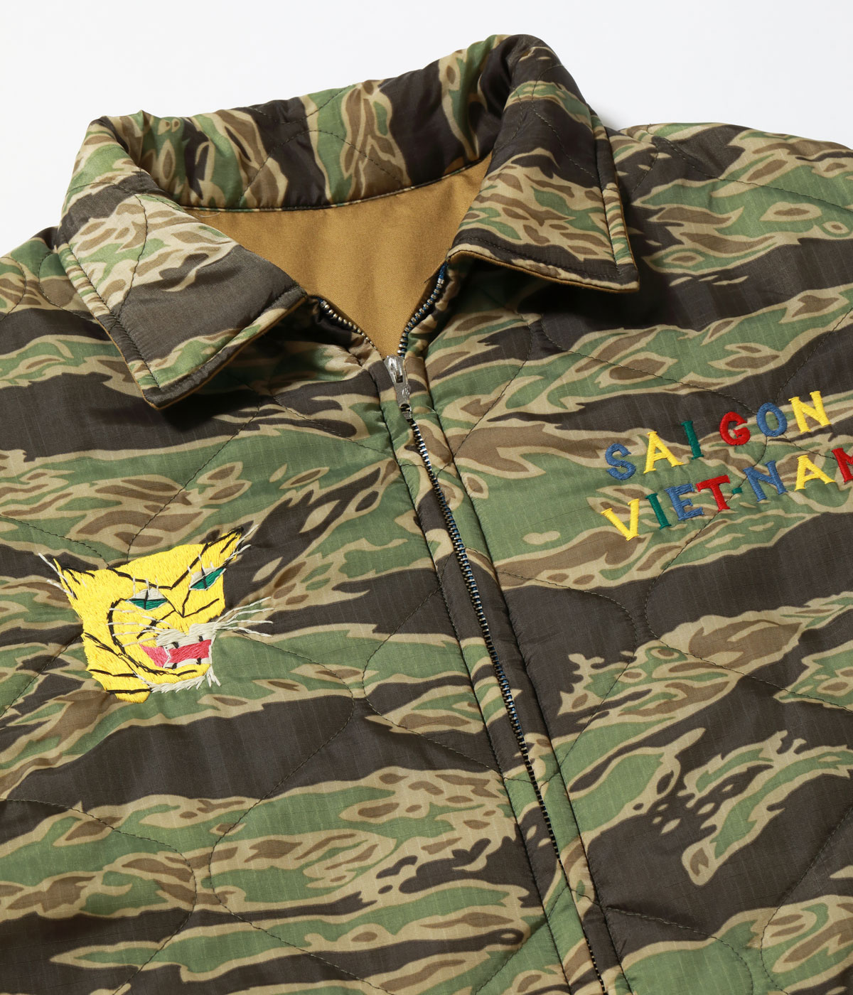 Lot No. TT15979 / Early 1960s Style Reversible Vietnam Jacket ��VIETNAM TIGER�� �� ��VIETNAM MAP��