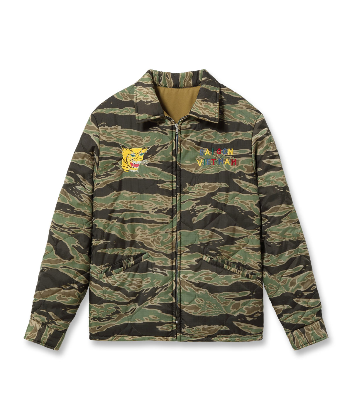 Lot No. TT15979 / Early 1960s Style Reversible Vietnam Jacket ��VIETNAM TIGER�� �� ��VIETNAM MAP��