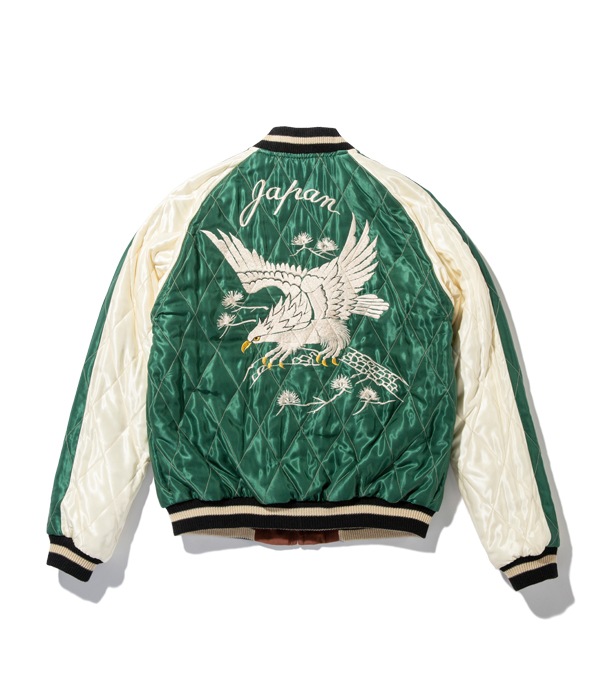 Lot No. TT14652-138 / Mid 1950s Style Velveteen Souvenir Jacket ROARING TIGER  WHITE EAGLE