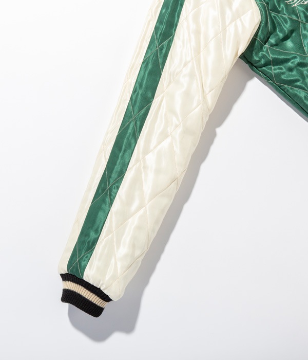 Lot No. TT14652-138 / Mid 1950s Style Velveteen Souvenir Jacket ROARING TIGER  WHITE EAGLE