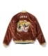 Lot No. TT14652-138 / Mid 1950s Style Velveteen Souvenir Jacket ROARING TIGER  WHITE EAGLE