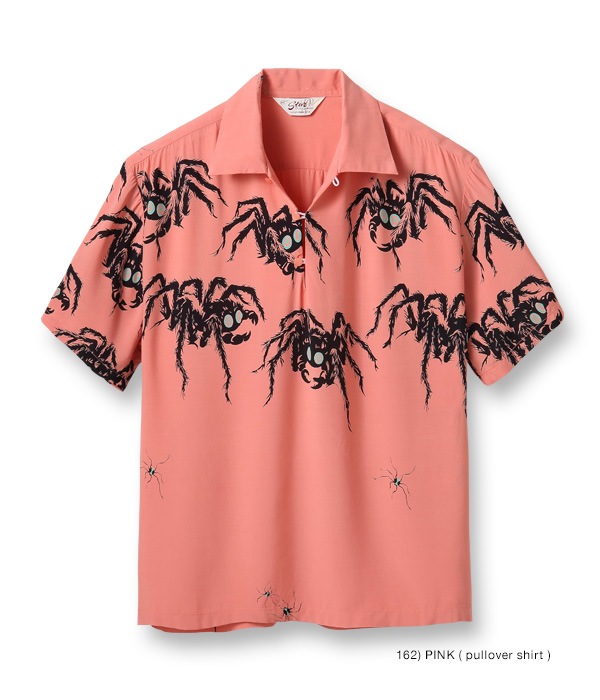 Lot No. SH38872 / HIGH DENSITY RAYON PULLOVER SHIRT TARANTULA