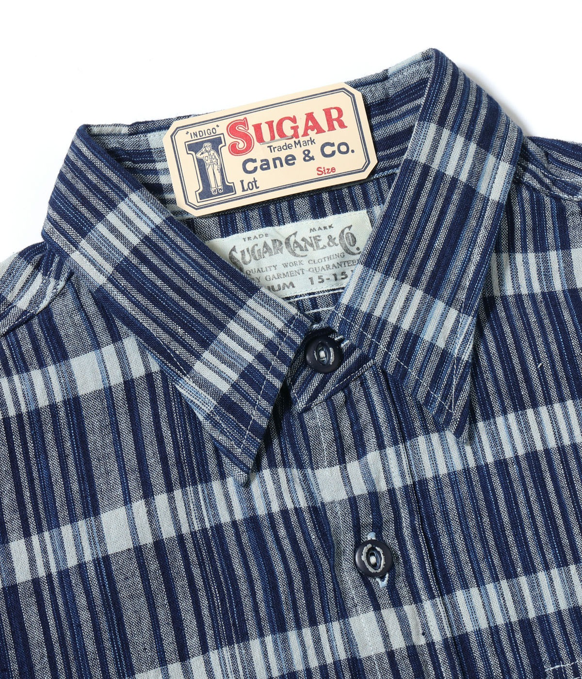 Lot No. SC29591 / FICTION ROMANCE 5oz. INDIGO CHECK WORK SHIRT
