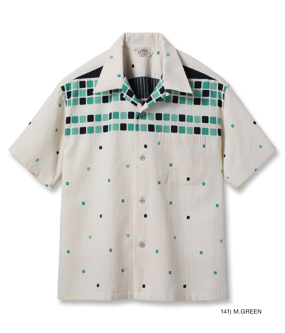Lot No. SH39717 / DOBBY COTTON OPEN SHIRT ��SQUARE��