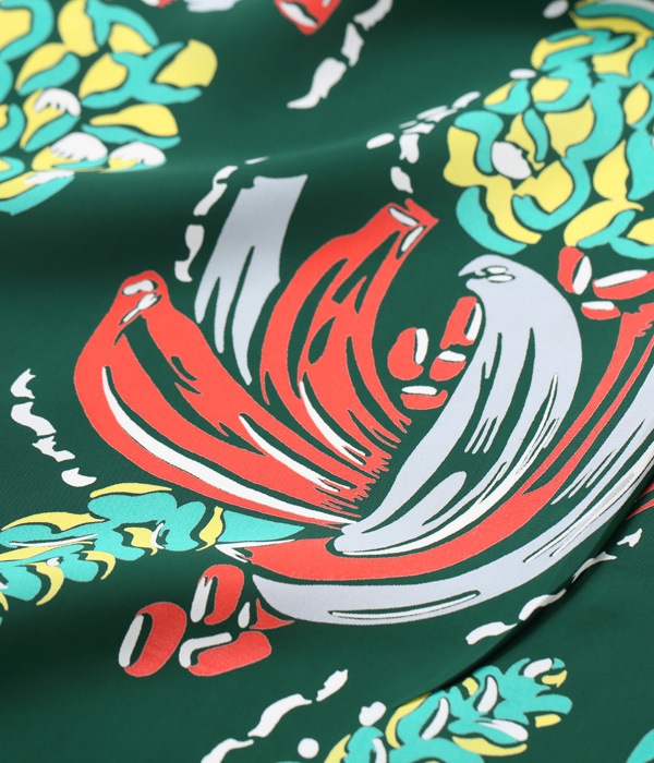 Lot No. SS38794 / RAYON HAWAIIAN SHIRT BANANA HARVEST