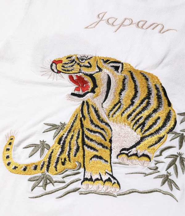 Lot No. TT69298 / LONG SLEEVE SUKA T-SHIRT EMBROIDERED TIGER