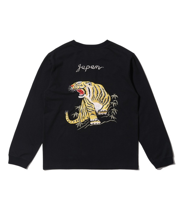 Lot No. TT69298 / LONG SLEEVE SUKA T-SHIRT EMBROIDERED TIGER