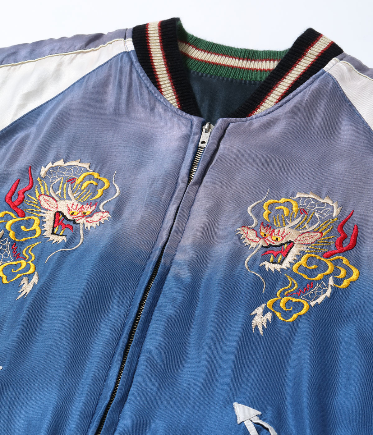 Lot No. TT15793-119 / Mid 1950s Style Acetate Souvenir Jacket ��RED TIGER�� �� ��EAGLE�� (AGING MODEL)