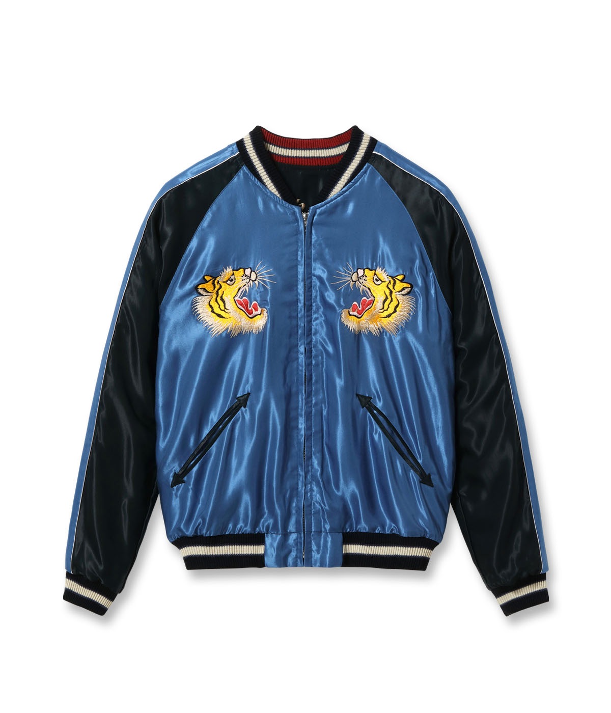 Lot No. TT15972-119 / Early 1950s Style Acetate Souvenir Jacket ��EAGLE�� �� ��ROARING TIGER��