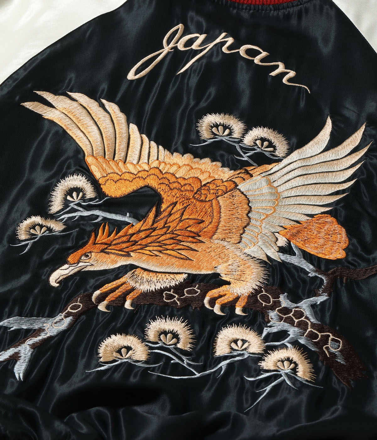 Lot No. TT15972-119 / Early 1950s Style Acetate Souvenir Jacket ��EAGLE�� �� ��ROARING TIGER��