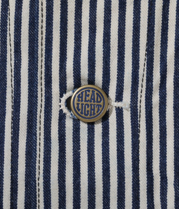 Lot No. HD15237 / HEADLIGHT 11oz. EXPRESS STRIPE VEST(FULL SLEEVES)