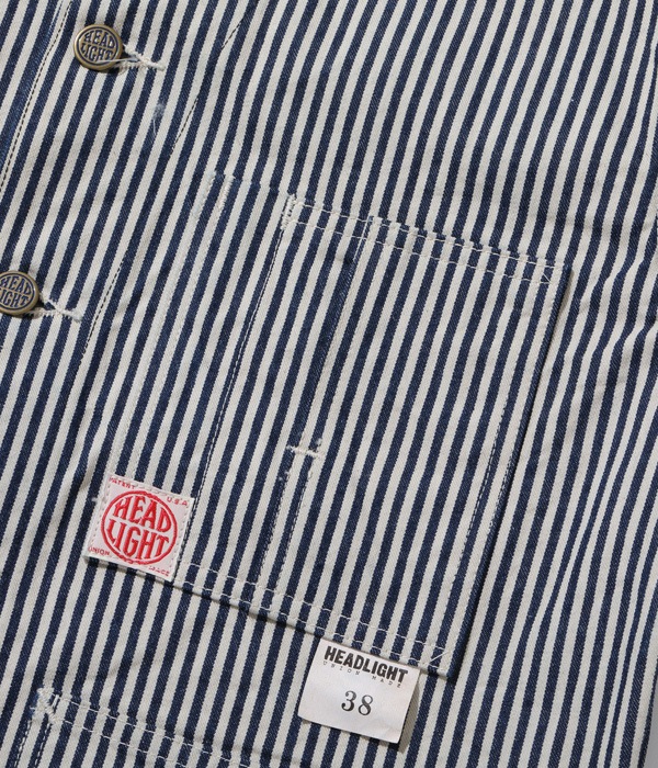 Lot No. HD15237 / HEADLIGHT 11oz. EXPRESS STRIPE VEST(FULL SLEEVES)