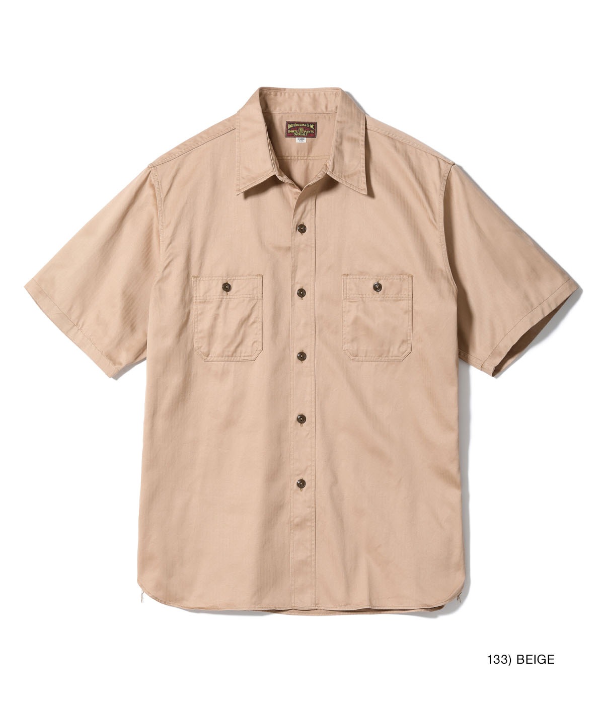Lot No. BR39530 / HERRINGBONE WORK SHIRT (SHORT SLEEVE)
